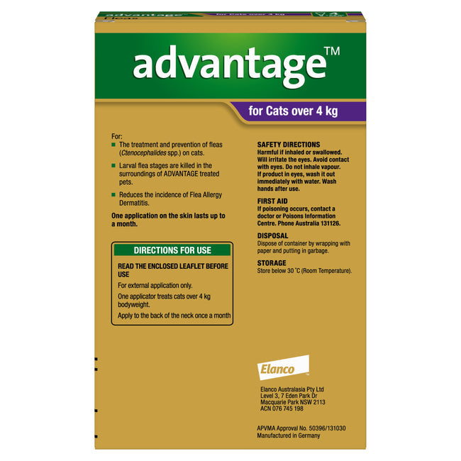 Advantage Purple - Large Cat Over 4kg