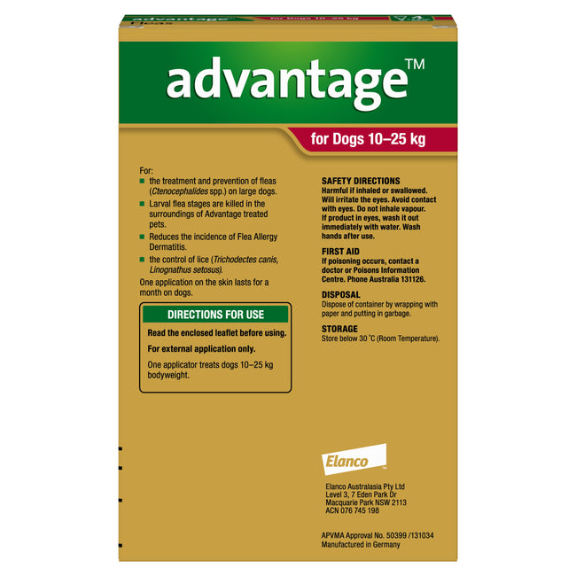 Advantage Large Dog up to 10-25kg
