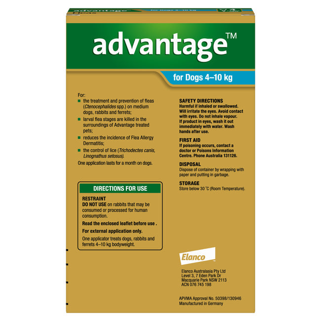 Advantage Medium Dog up to 4-10kg