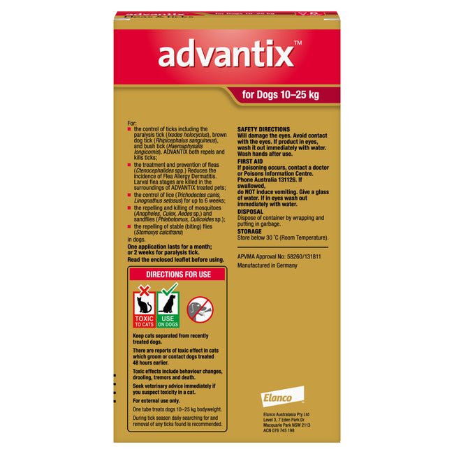Advantix Large Dog 10-25kg