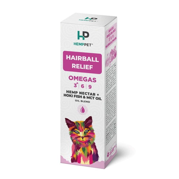 HempPet Hairball Relief Hoki Fish & Nectar & MCT Oil for Cats 100ml