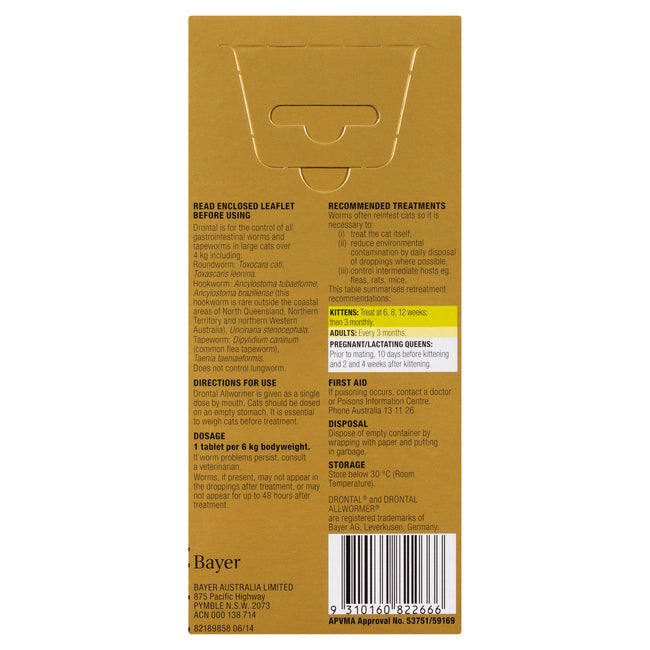 Drontal Cat Allwormer 6kg