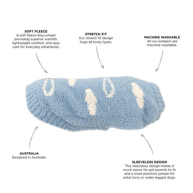 Huskimo Jumper Clouds Baby Blue