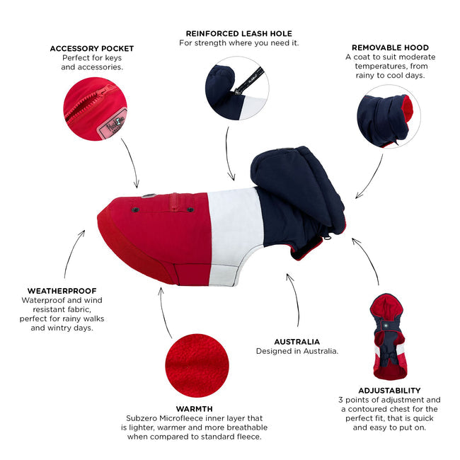 Huskimo Mt Buller Navy Red