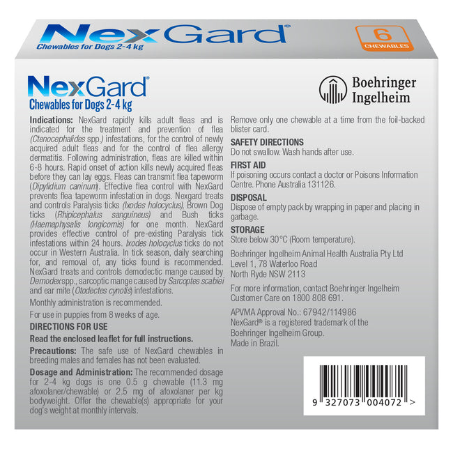 Nexgard Small Dog 4.1-10kg