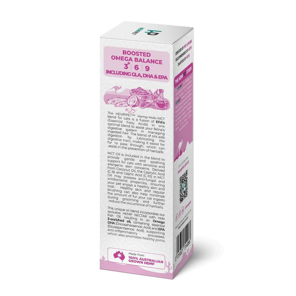 HempPet Hairball Relief Hoki Fish & Nectar & MCT Oil for Cats 100ml