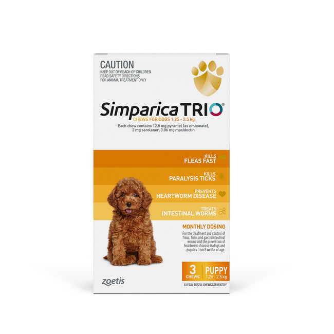 Simparica Trio Puppy 1.3-2.5kg