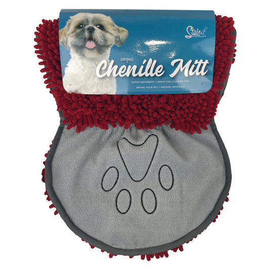 Chenille Drying Mitt