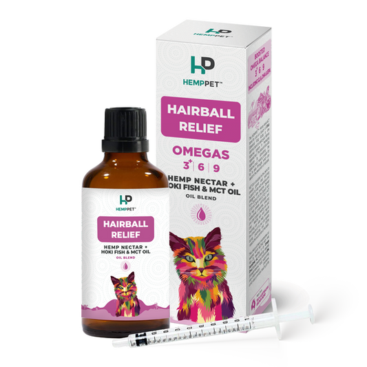 HempPet Hairball Relief Hoki Fish & Nectar & MCT Oil for Cats 100ml