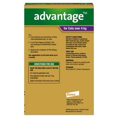 Advantage Purple - Large Cat Over 4kg