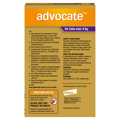 Advocate Purple - Large Cats Over 4kg