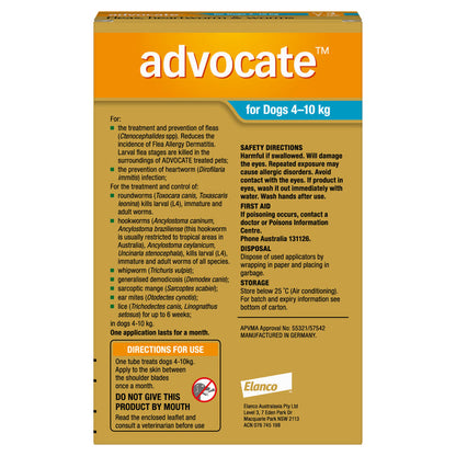 Advocate Blue - Medium Dog 4-10kg