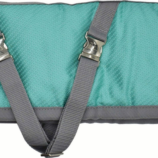 Zeez Supreme Dachshund Coat Mint Green & Grey