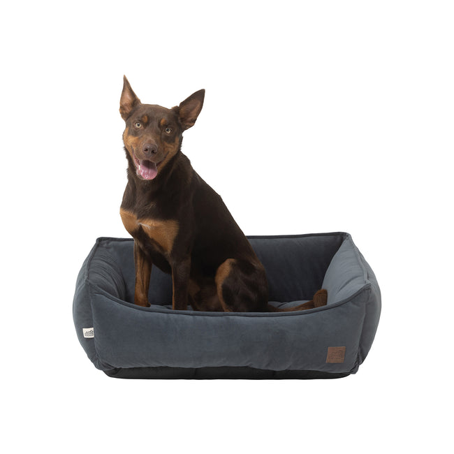 Velvet Square Bolster Bed