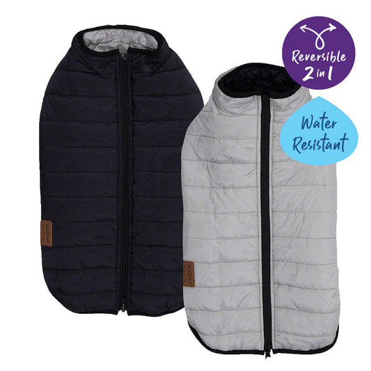Kazoo Reversible Puffer - Black & Silver