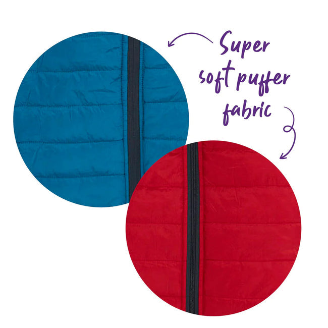 Kazoo Reversible Puffer - Red & Blue