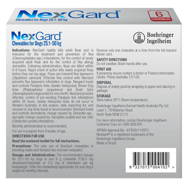 Nexgard Large Dog 25.1- 50kg