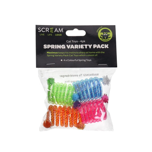 Scream Spring Variety Pack Cat Toys 4 pack