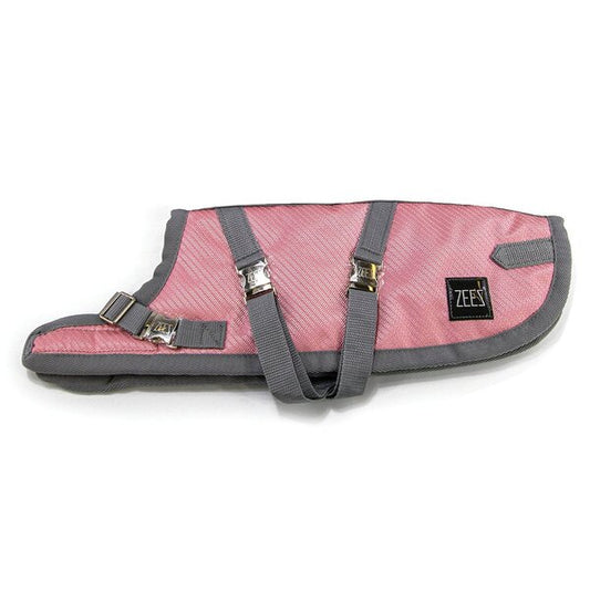 Zeez Supreme Dachshund Coat Flamingo Pink & Grey