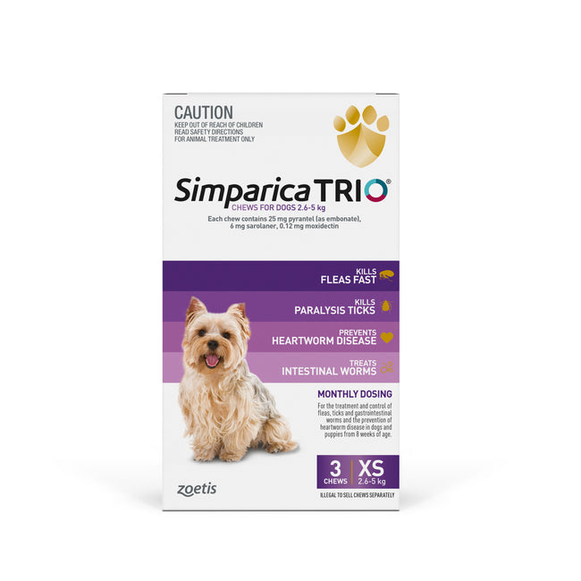 Simparica Trio X Small Dog 2.6-5kg