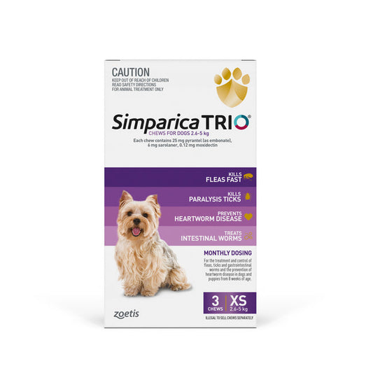 Simparica Trio X Small Dog 2.6-5kg